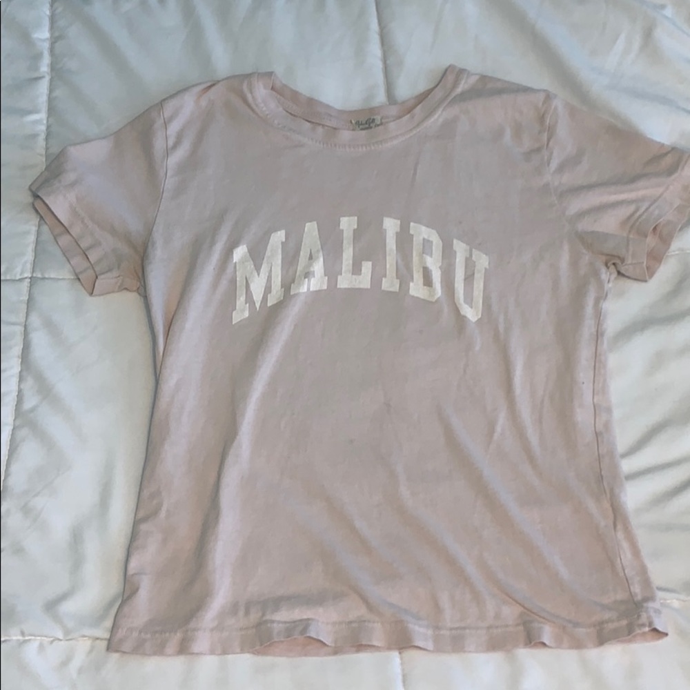 Light Pink Malibu Brandy Melville T-shirt
